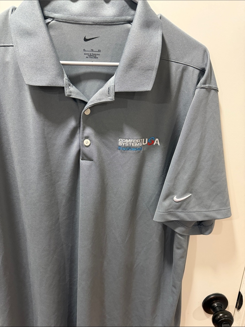 Nike Men's Gray Polo with Comfort Systems USA Embroidery